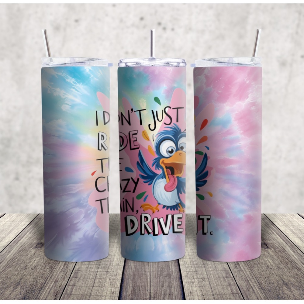 Colorful Bird Design Tumbler